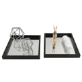 Kit de 2 Tablitas Madera Espejo — Encino Negro