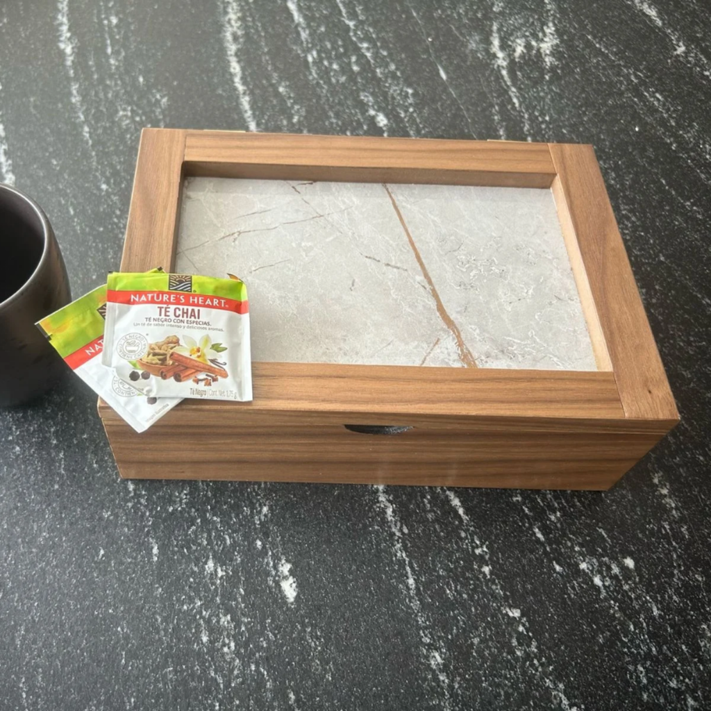 Caja de Té Blessed — Nogal