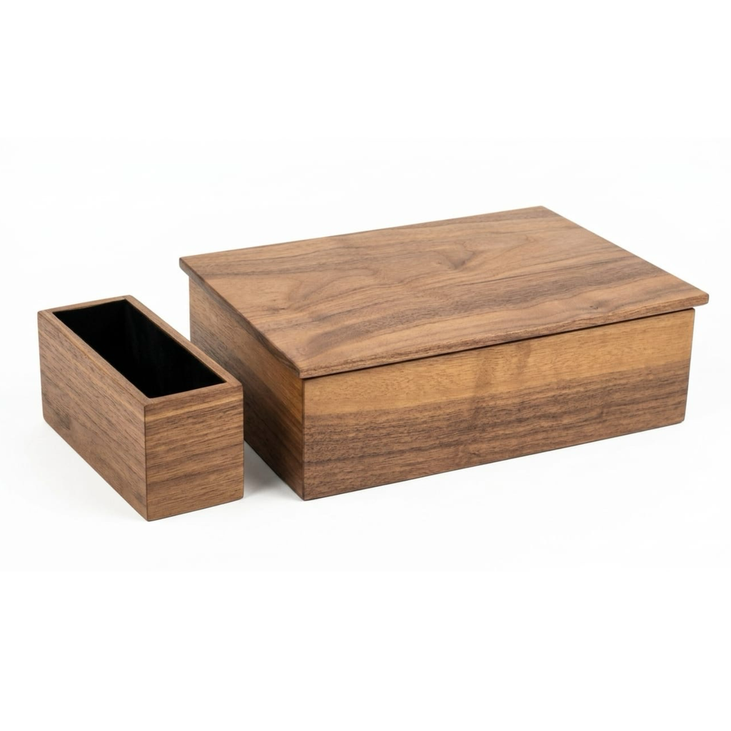 Kit Caja de Té Clásica y Endulzante — Nogal