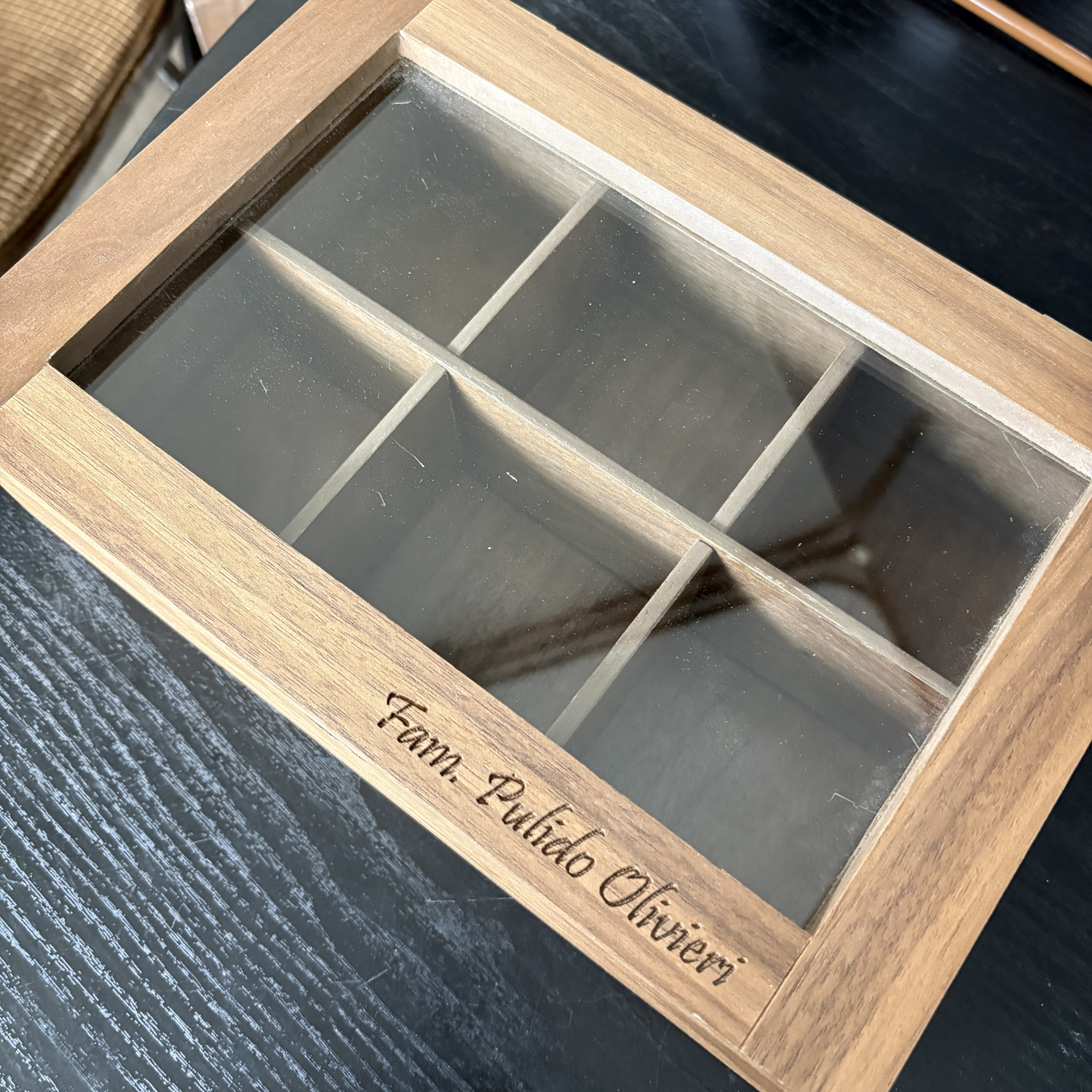 Kit Caja de Té Diamante y Endulzante — Nogal