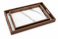 juego de charolas "MARBLE" nogal
