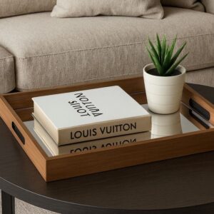 Charola grande nogal & espejo