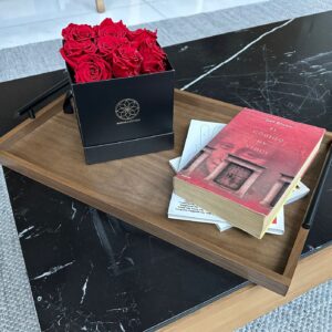 PROMO. Charola grande nogal & metal