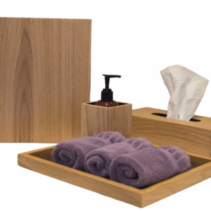 PROMO. Juego de baño, buró o mueble de encino