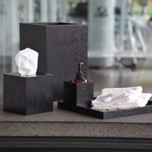 PROMO  juego de baño, oficina o buró NEGRO