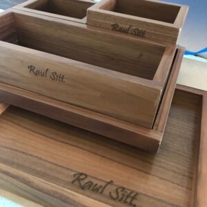 Caja 4 en 1 nogal personalizada