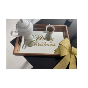 christmas edition charola nogal espejo chica