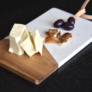 Tabla para quesos rectangular de marmol