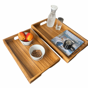 juego de charolas parota